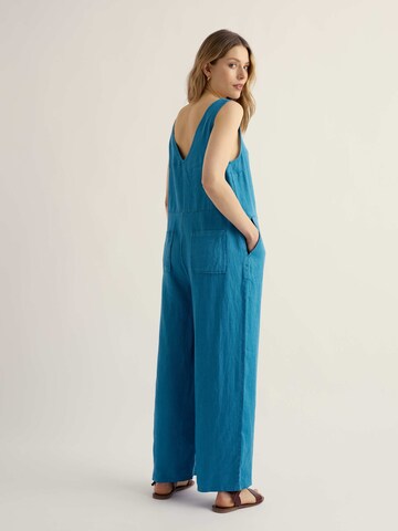 Wide leg Tuta jumpsuit 'Salt Air' di Seasalt Cornwall in verde