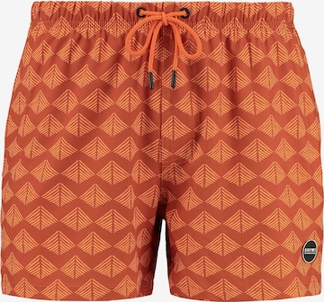 Shiwi Board Shorts 'Pyramid' in Orange: front