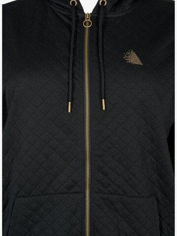 Active by Zizzi Sweatjacke 'AEMANA' in Schwarz