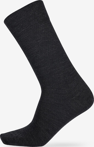 Chaussettes 'Wool Care' KUNERT en gris : devant