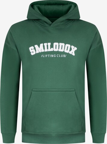 Smilodox Sweatshirt 'Harden' in Groen: voorkant