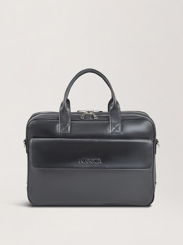 NEGOTIA Leather Laptoptas 'Orden' in Zwart: voorkant