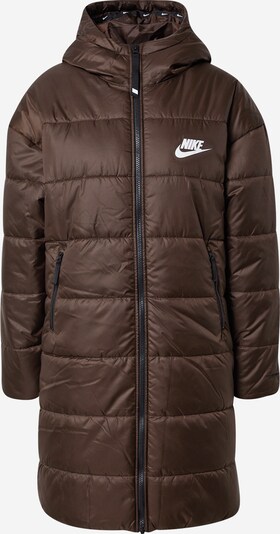 Nike Sportswear Mantel in dunkelbraun / weiß, Produktansicht
