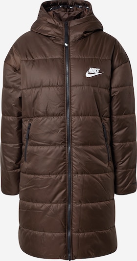 Nike Sportswear Mantel in dunkelbraun / weiß, Produktansicht