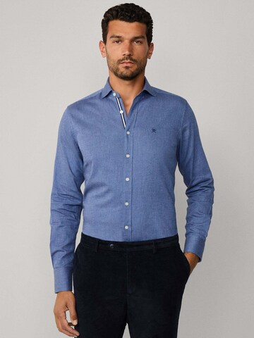 Hackett London Regular fit Overhemd in Blauw: voorkant