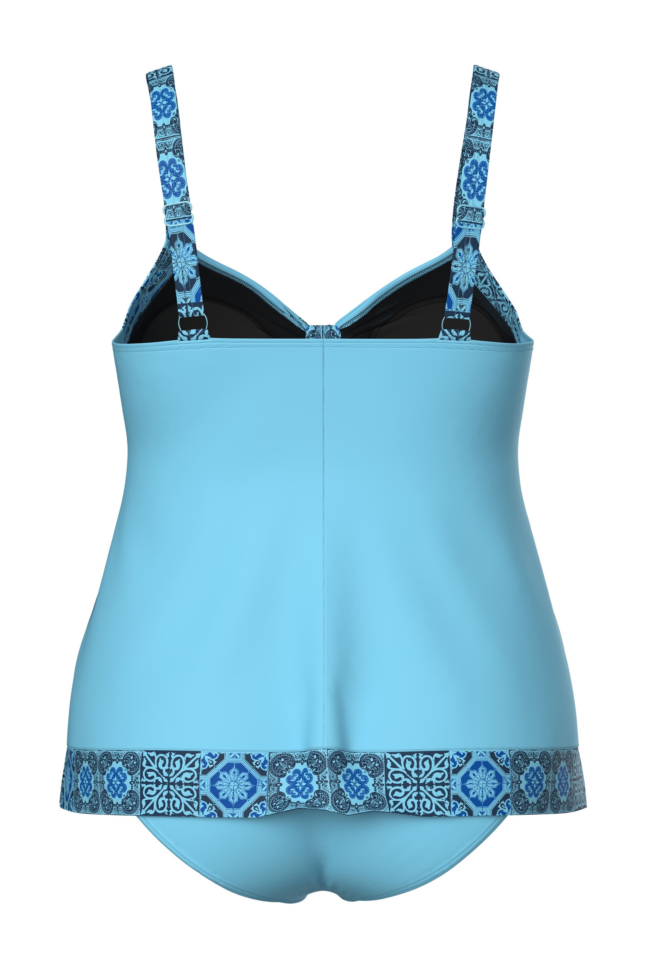 Ulla Popken Bustier Badpak in Blauw