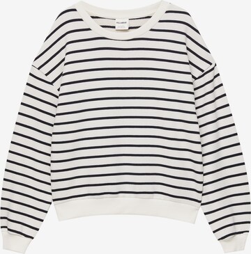 Sweat-shirt Pull&Bear en blanc : devant