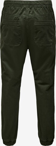 Only & Sons Tapered Trousers 'Linus' in Green