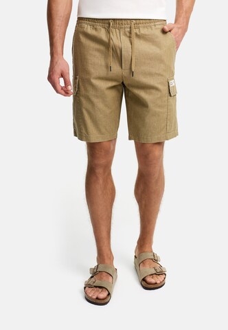 INDICODE JEANS Regular Chino trousers ' INCorry ' in Brown: front