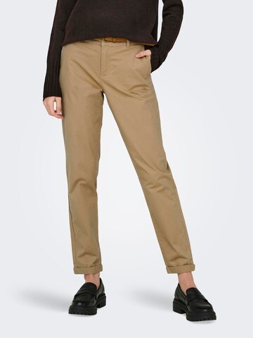 ONLY Slim fit Chino Pants 'BIANA' in Beige: front