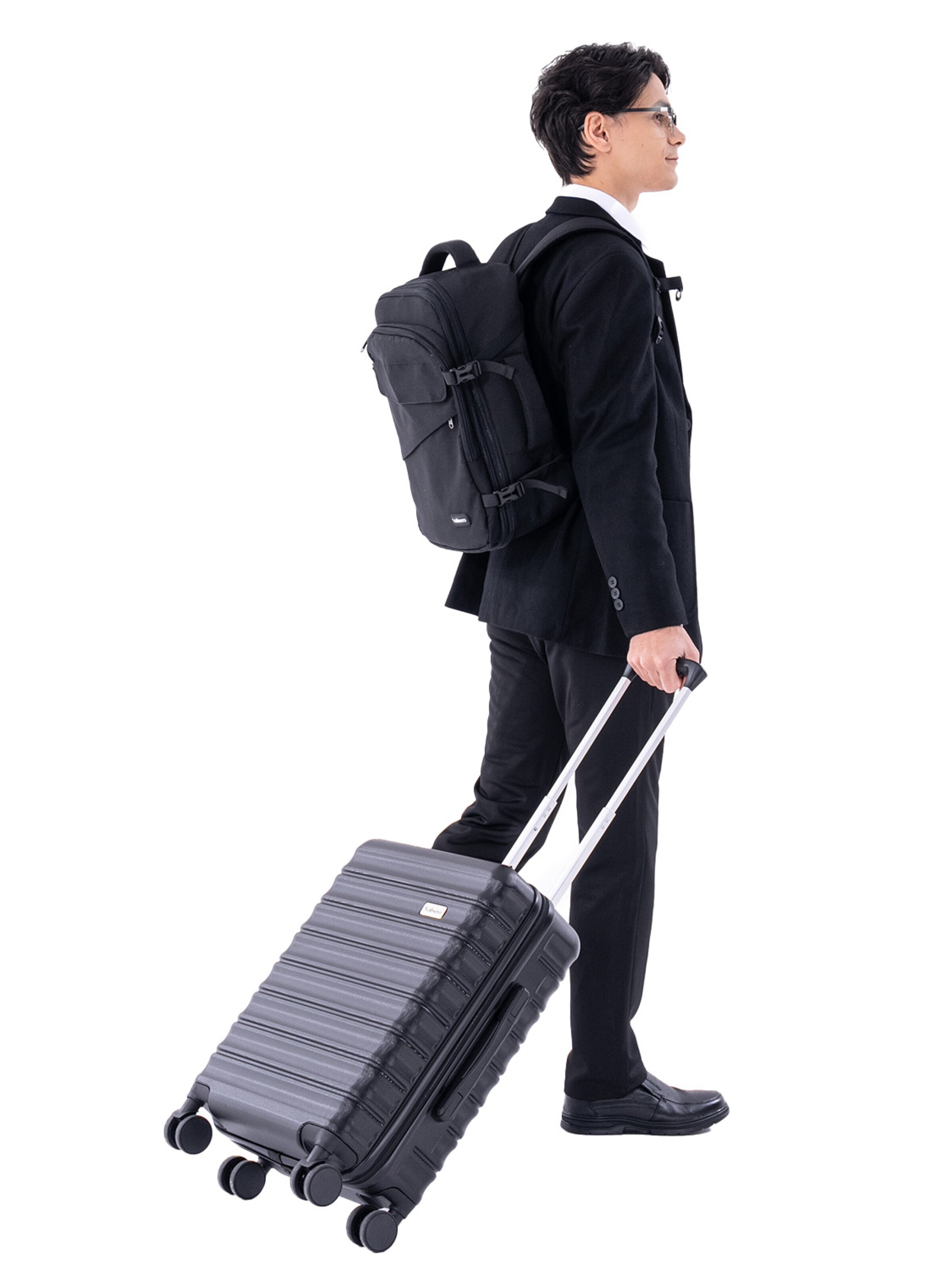 Vallsero Koffer 'VALLSERO LG5B Trolley und Rucksack'‌ in Schwarz: Vorderseite