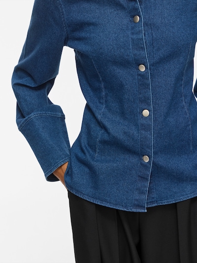VILA Blouse 'VIAMANZA' in XS in de kleur Blauw denim, Productweergave