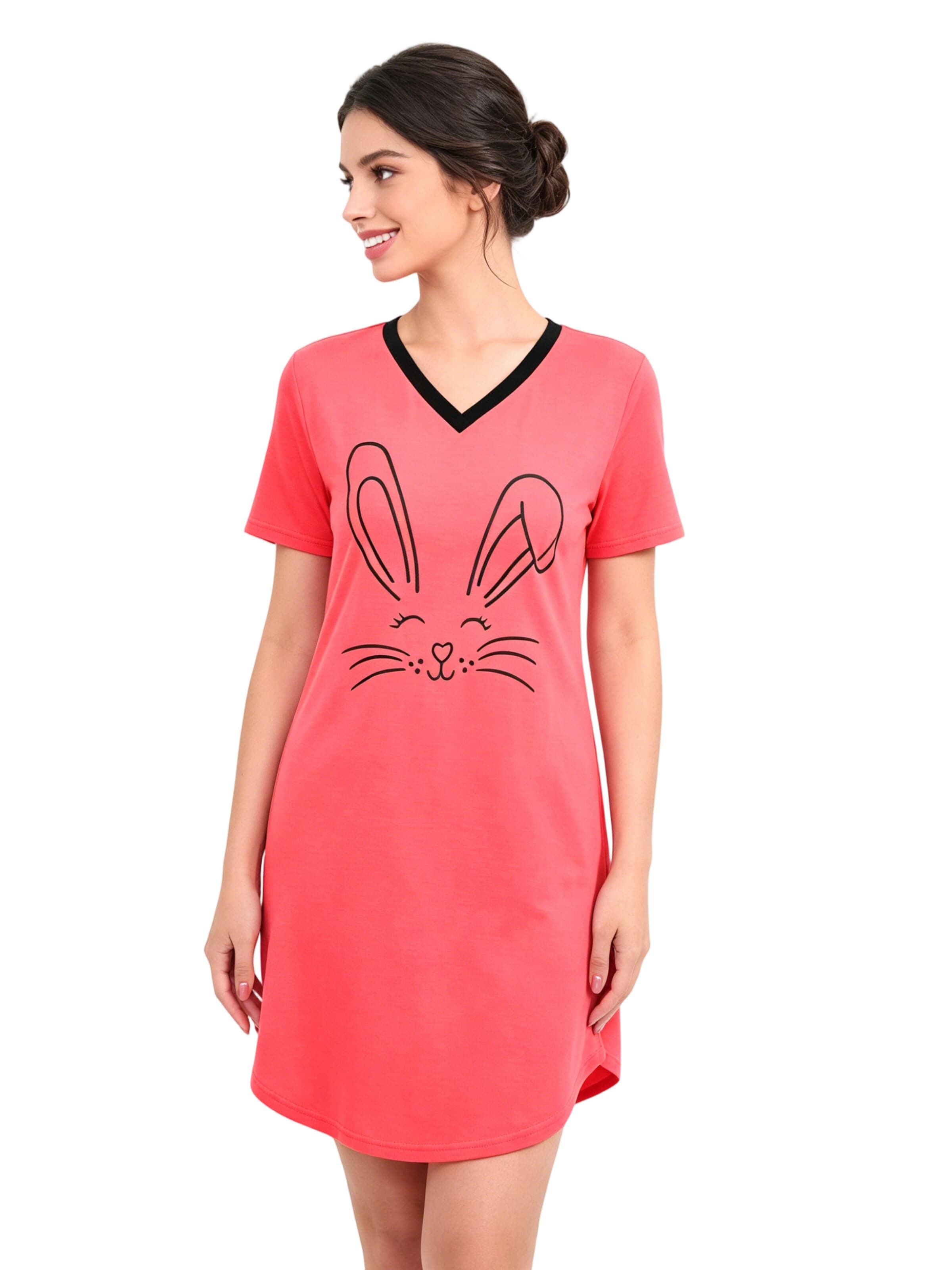 Yesfashion Koszula nocna w kolorze różowy