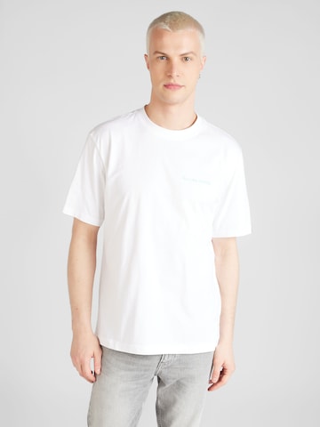 T-Shirt 'Message' Filling Pieces en blanc