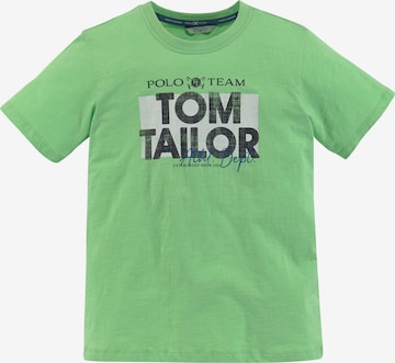 Tom Tailor Polo Team T-Shirt in Grün: front