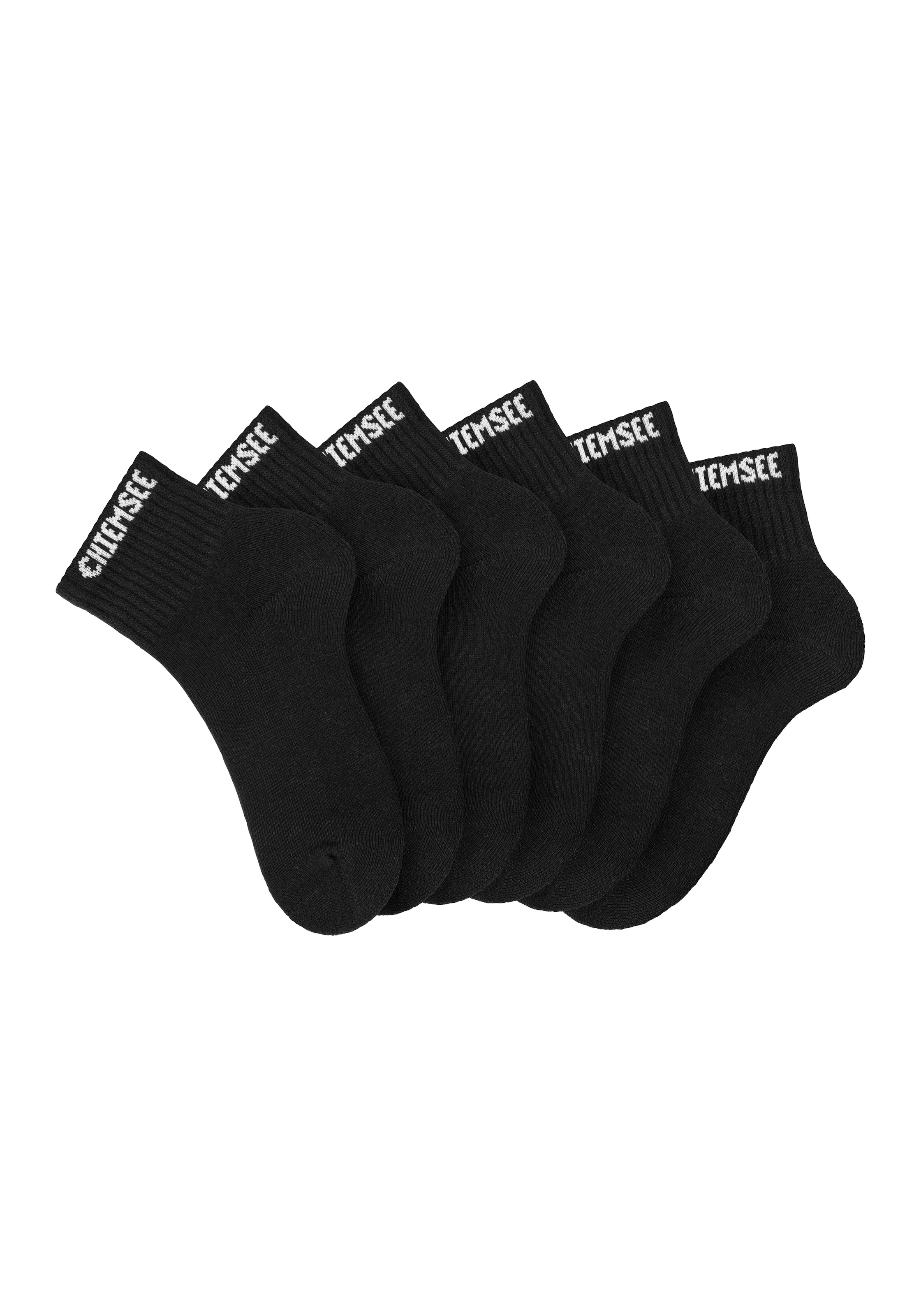 CHIEMSEE Athletic Socks in Black: front