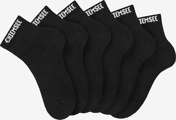 CHIEMSEE Athletic Socks in Black: front