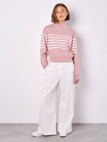 Pull-over ' ' Apricot en rose : devant