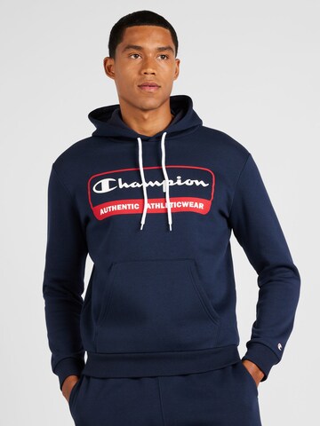 Champion Authentic Athletic Apparel Mikina – modrá: přední strana