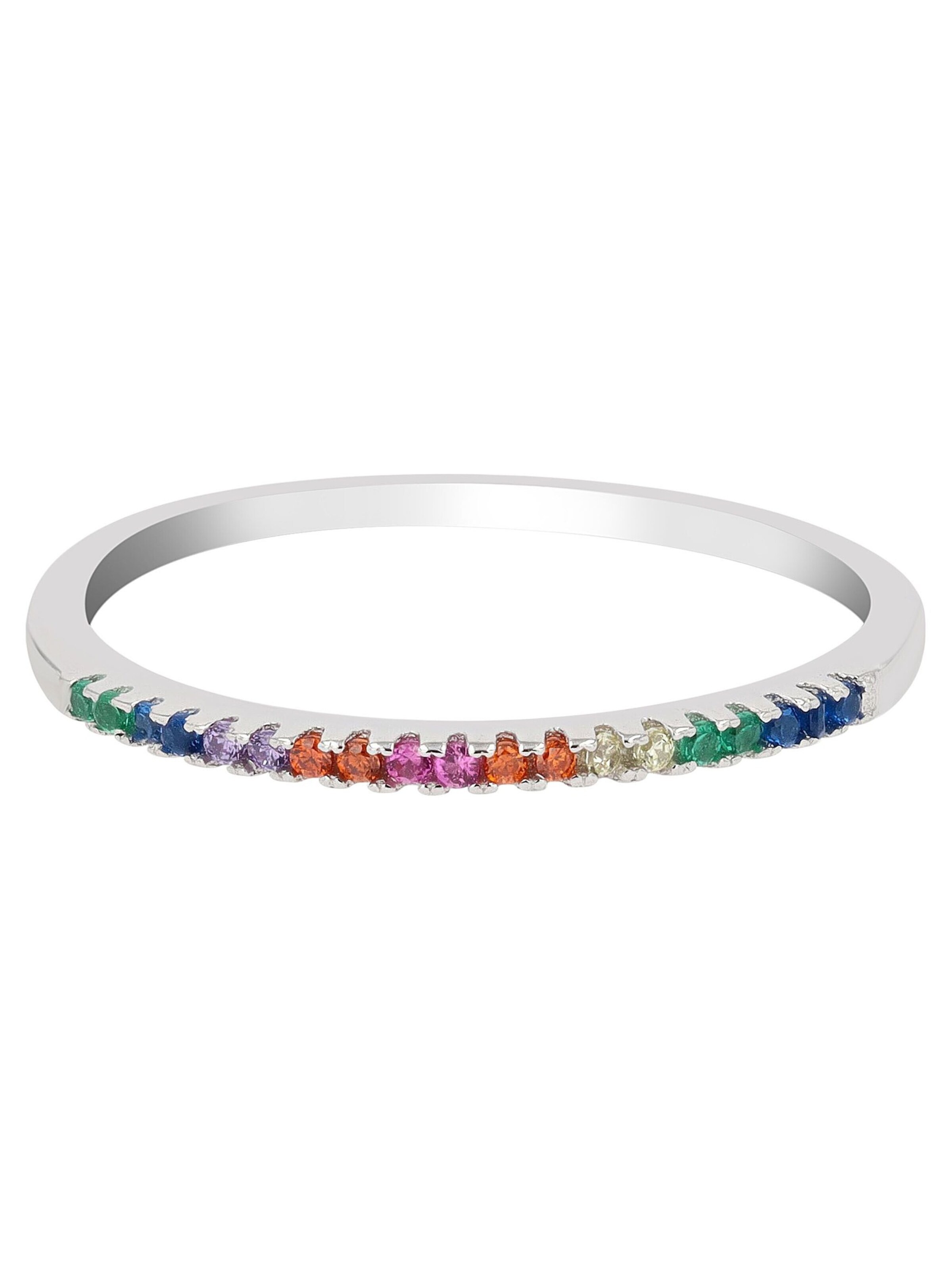 Akzent Ring '"Renata" aus 925 Sterlingsilber, rhodiniert, langlebig, Gr.'‌‌‌‌‌‌‌‌‌ in Silber: Vorderseite
