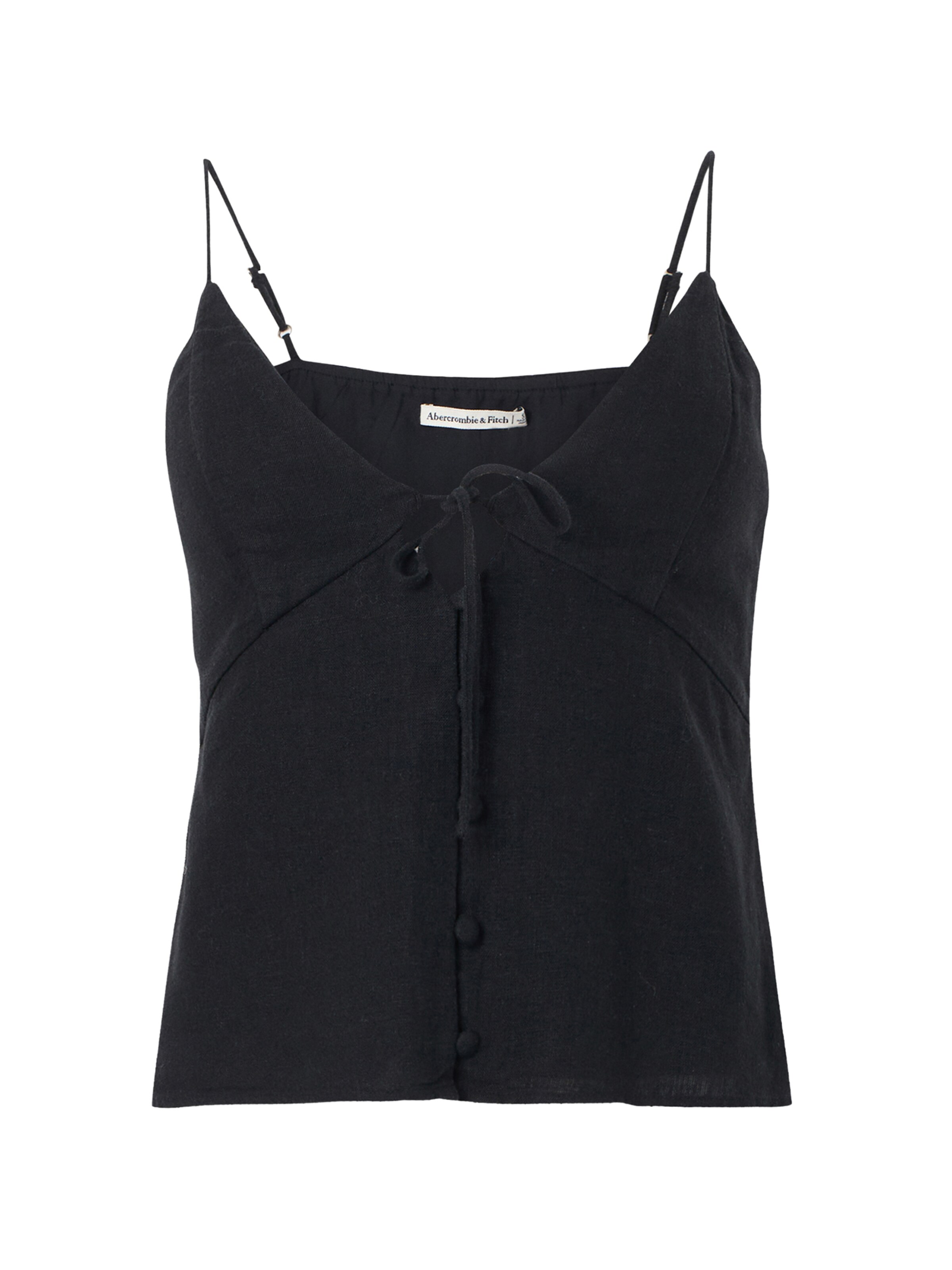 Top de la Abercrombie & Fitch pe negru: față
