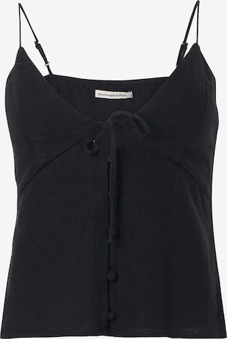 juoda Abercrombie & Fitch Palaidinė be rankovių: priekis