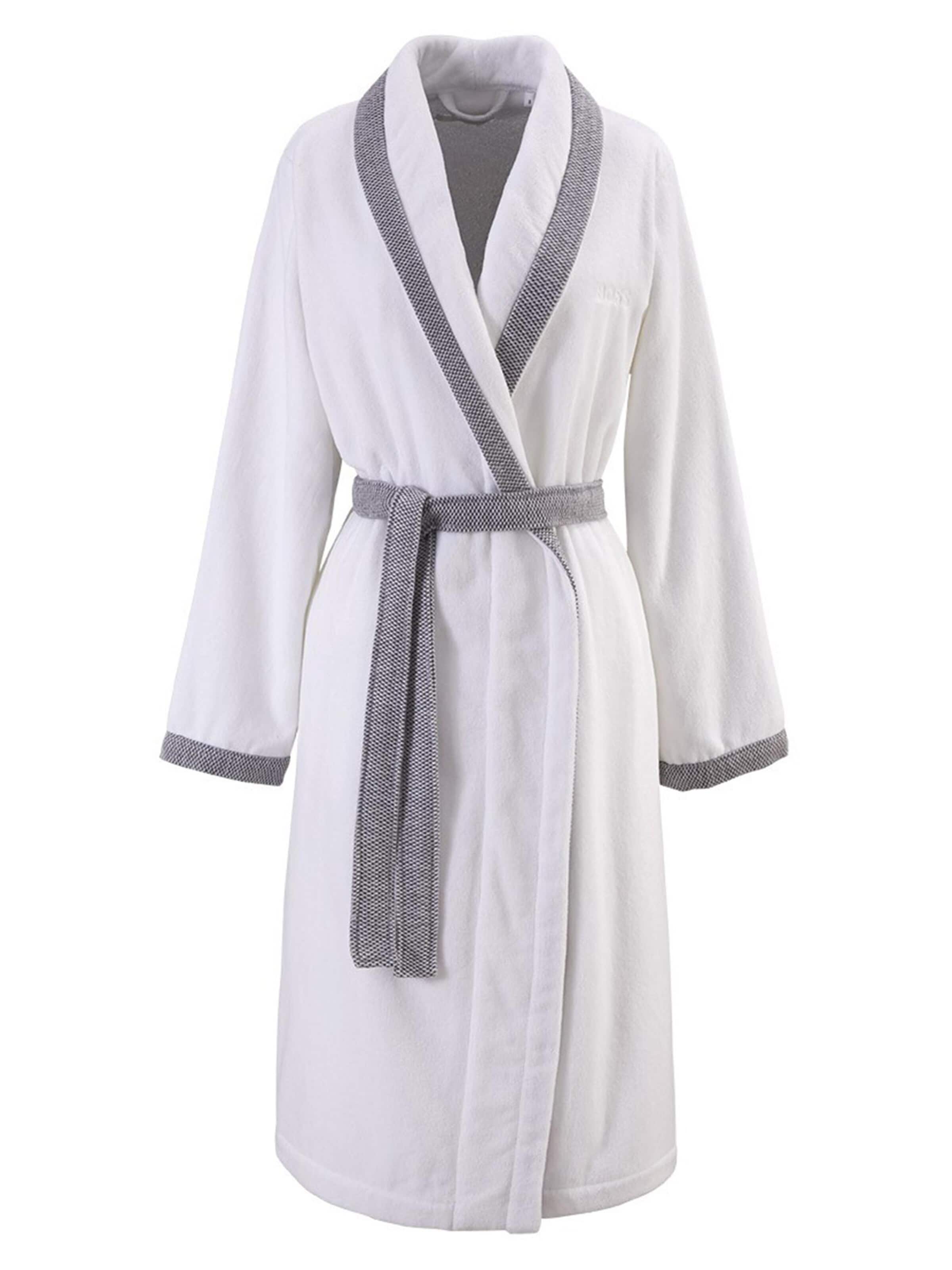 BOSS Home Long Bathrobe 'LORD' in White: front