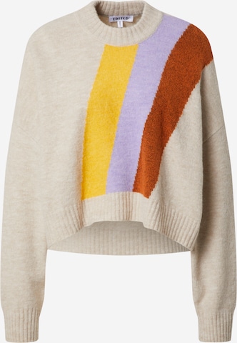EDITED Sweater 'Larissa' in Beige: front