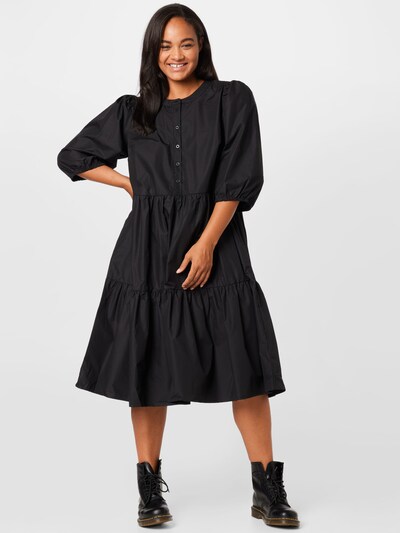 Rochie 'Malulu' KAFFE CURVE pe negru, Vizualizare model