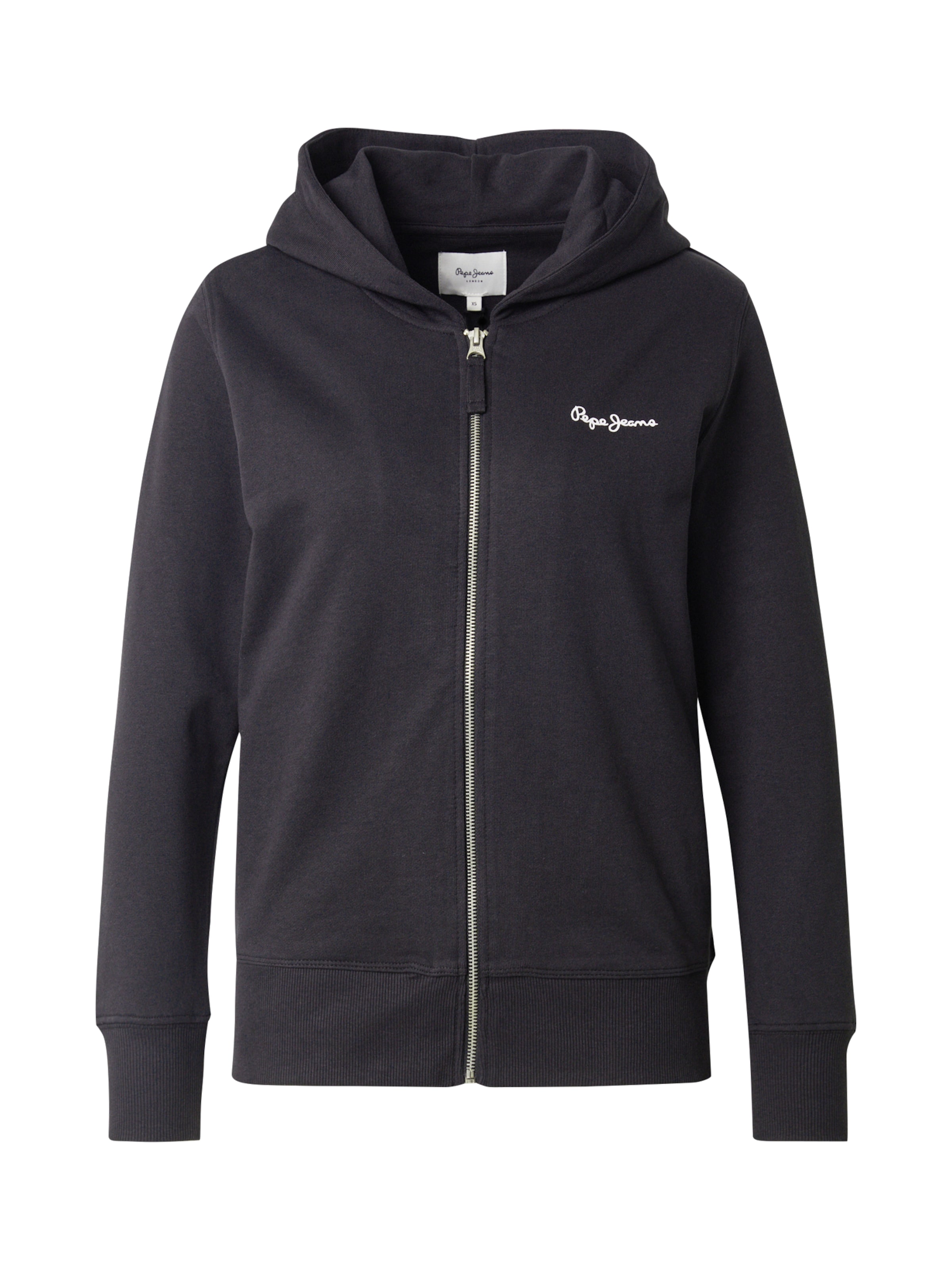 Pepe Jeans Ζακέτα φούτερ 'EDNY RO' σε μαύρο: μπροστά