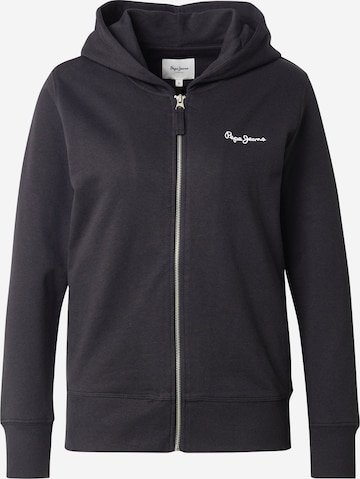 Veste de survêtement 'EDNY RO' Pepe Jeans en noir : devant