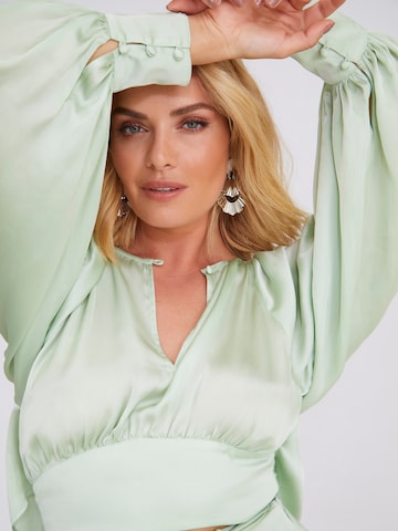 ABOUT YOU x Iconic by Tatiana Kucharova Blouse 'Allie' in Green