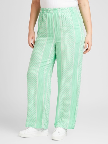 Wide leg Pantaloni 'Marrakesh' de la ONLY Carmakoma pe verde: față