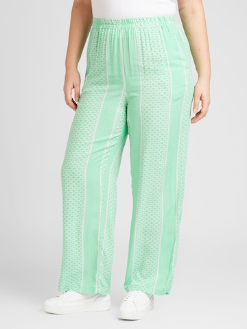 ONLY Carmakoma Wide leg Pants 'Marrakesh' in Green: front