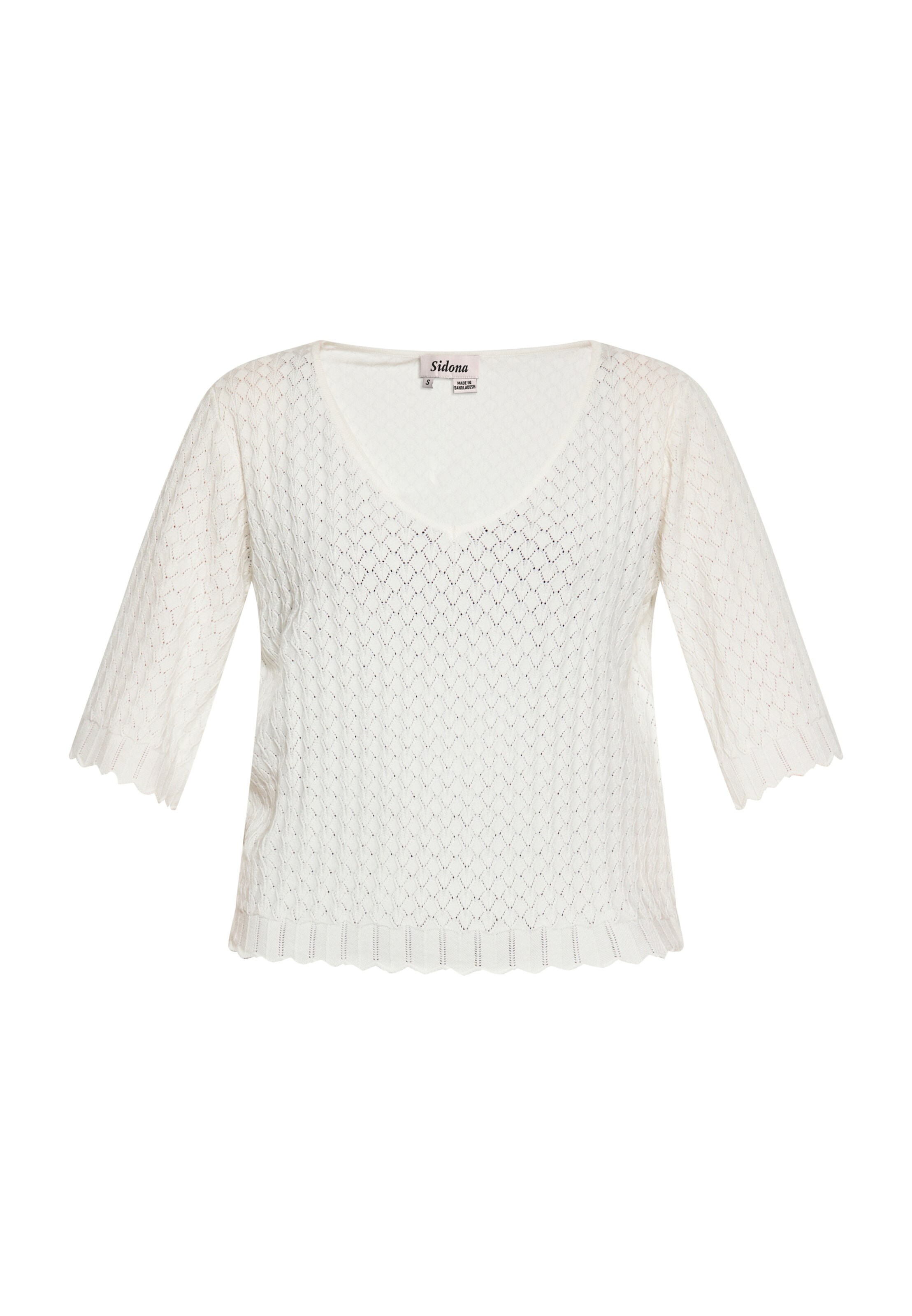 Sidona - Pullover em branco: frente