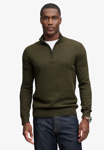 Superdry & Co Trui 'Essential' in Groen: voorkant