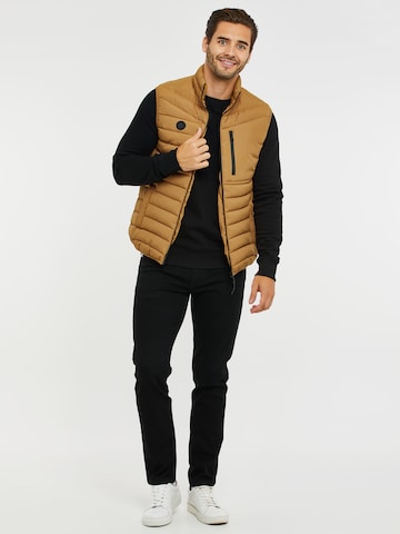 Threadbare Vest 'Hunnigan' in Brown