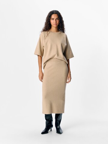 Gonna 'OBJREYNARD' di OBJECT in beige