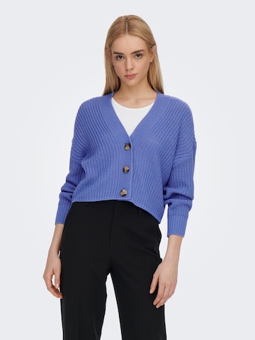 ONLY Gebreid vest 'Carol' in Blauw: voorkant