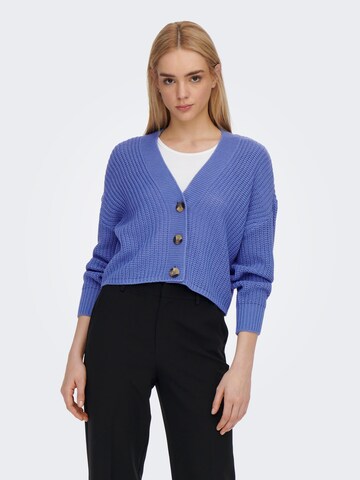 ONLY Gebreid vest 'Carol' in Blauw: voorkant