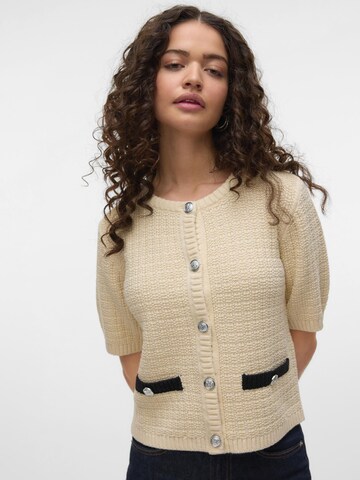 VERO MODA Gebreid vest 'VMHarper' in Beige