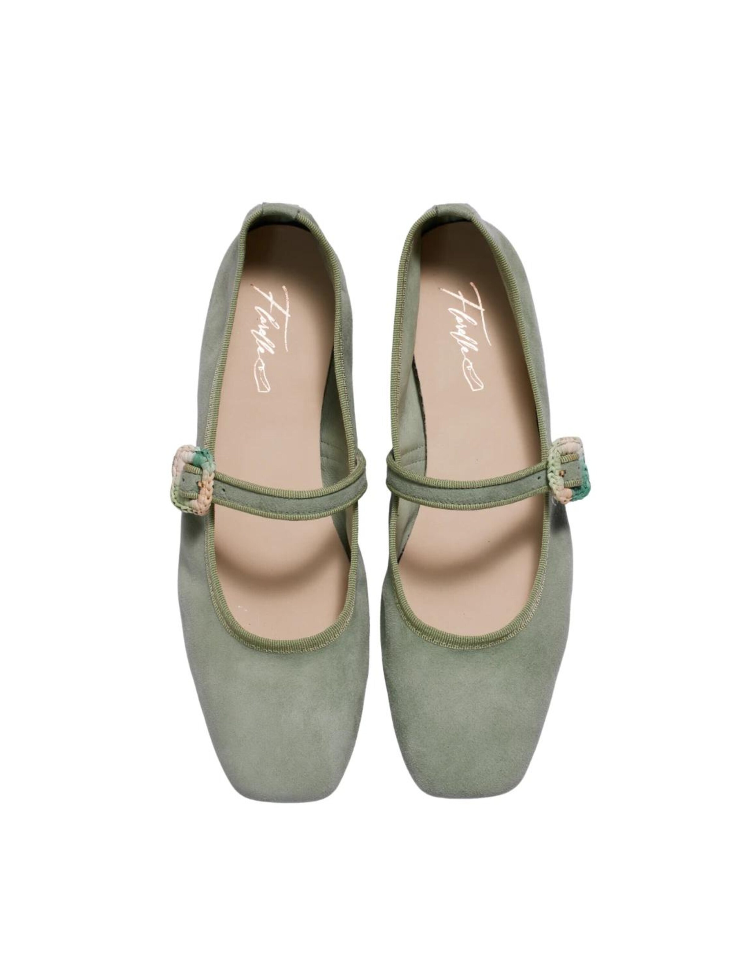 Ballerines à lanières 'Bambolina' Flarelle en vert