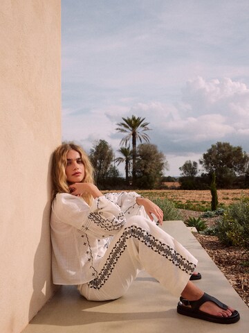 Loosefit Pantalon Next en blanc