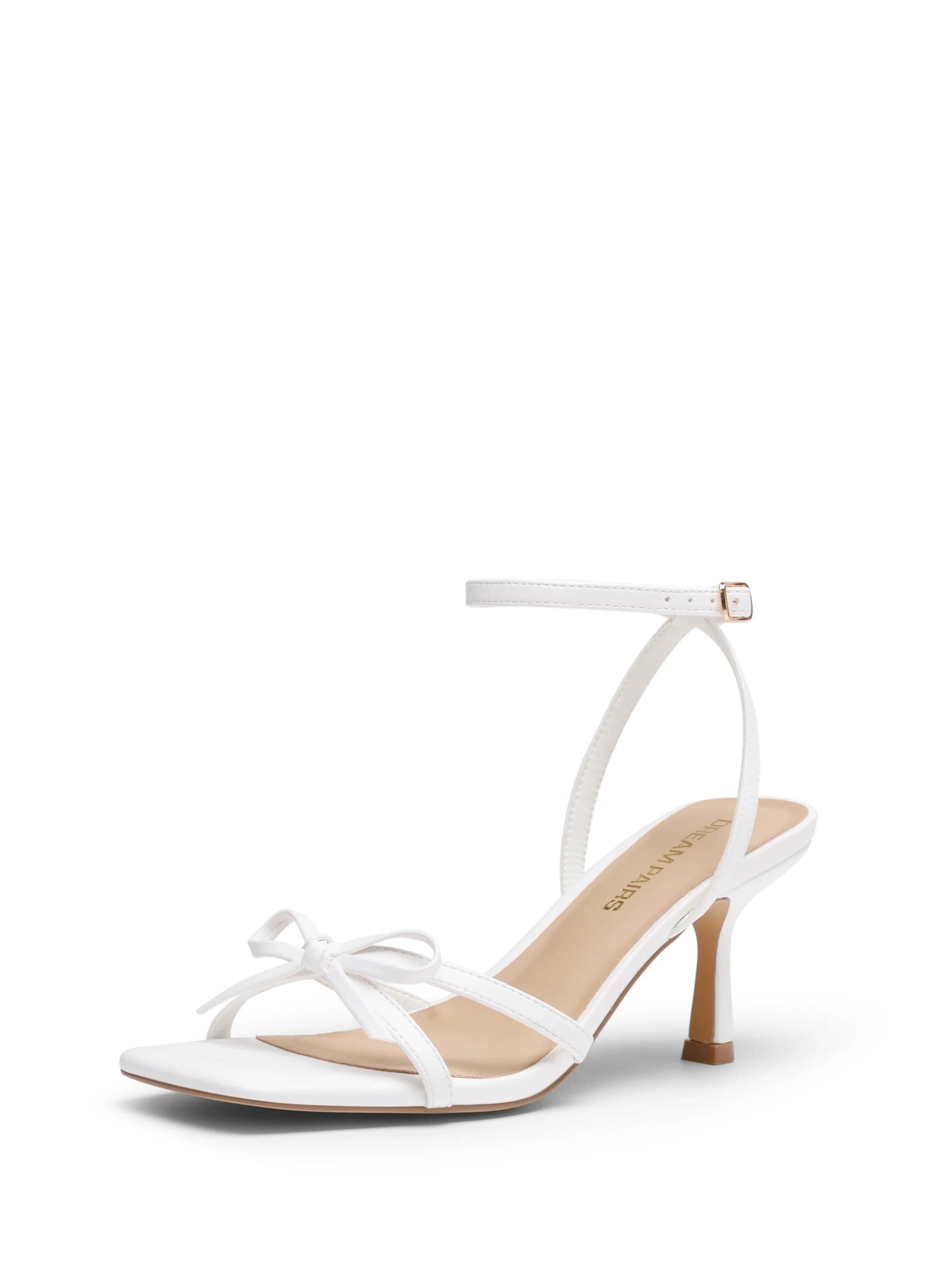 Dream Pairs Strap Sandals in White: front