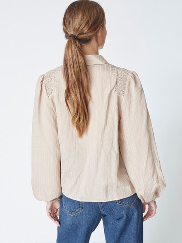 Maglietta 'Viola' di co'couture in beige