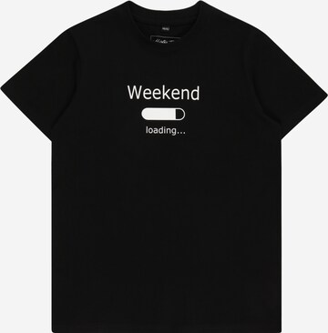 Mister Tee Shirt 'Weekend Loading 2.0' in Zwart: voorkant