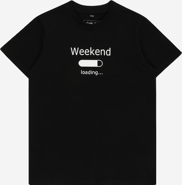 Mister Tee Shirt 'Weekend Loading 2.0' in Zwart: voorkant