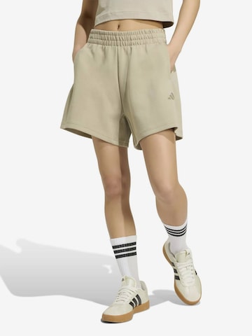 ADIDAS SPORTSWEARLoosefit Sportske hlače 'Future Icons' - zelena boja: prednji dio