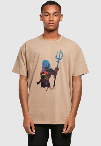 ABSOLUTE CULT Shirt 'Aquaman - Battle' in Beige: front