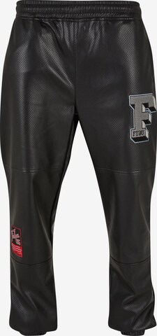 Effilé Pantalon FUBU en noir : devant